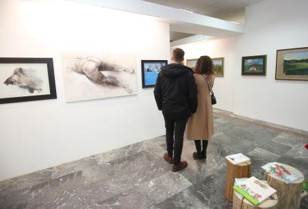 IGOR GORNIK IN OTVORITEV RAZSTAVE 35 FOTO LJUBO VUKELIČ